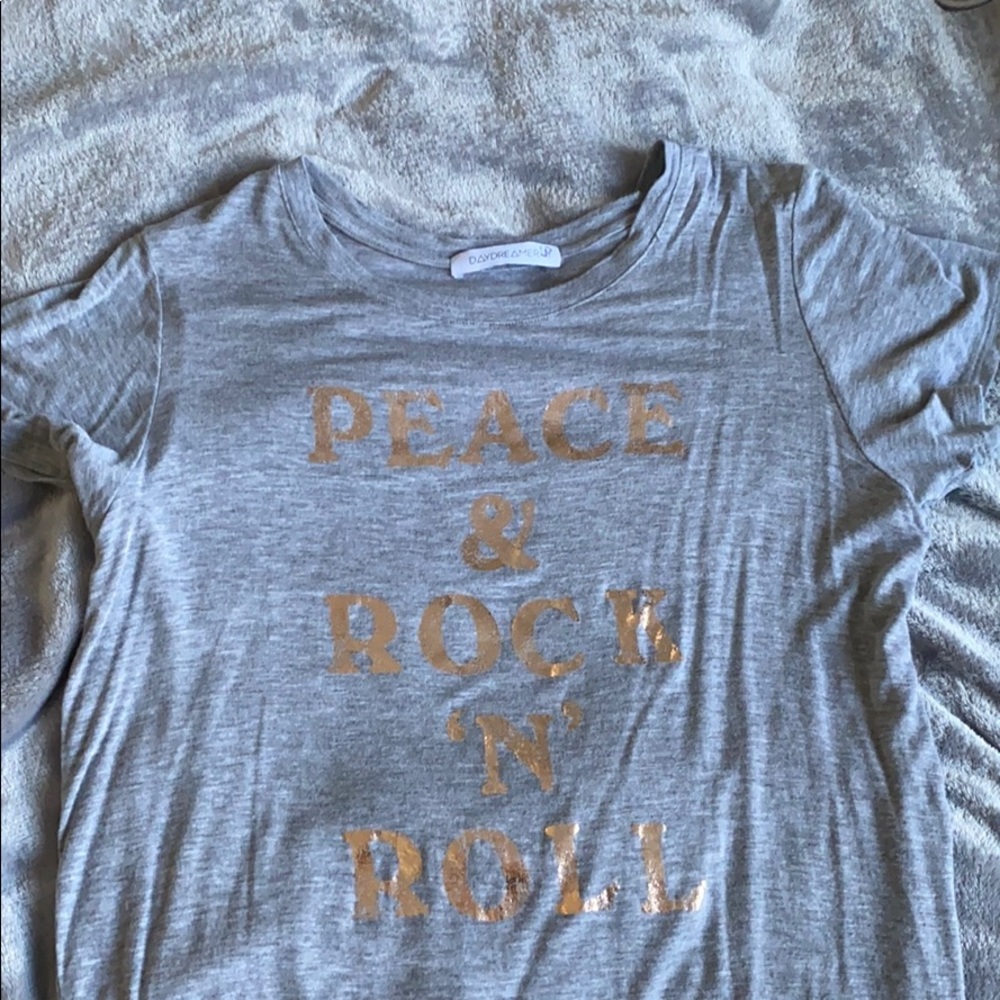 Peace and rock and roll tee